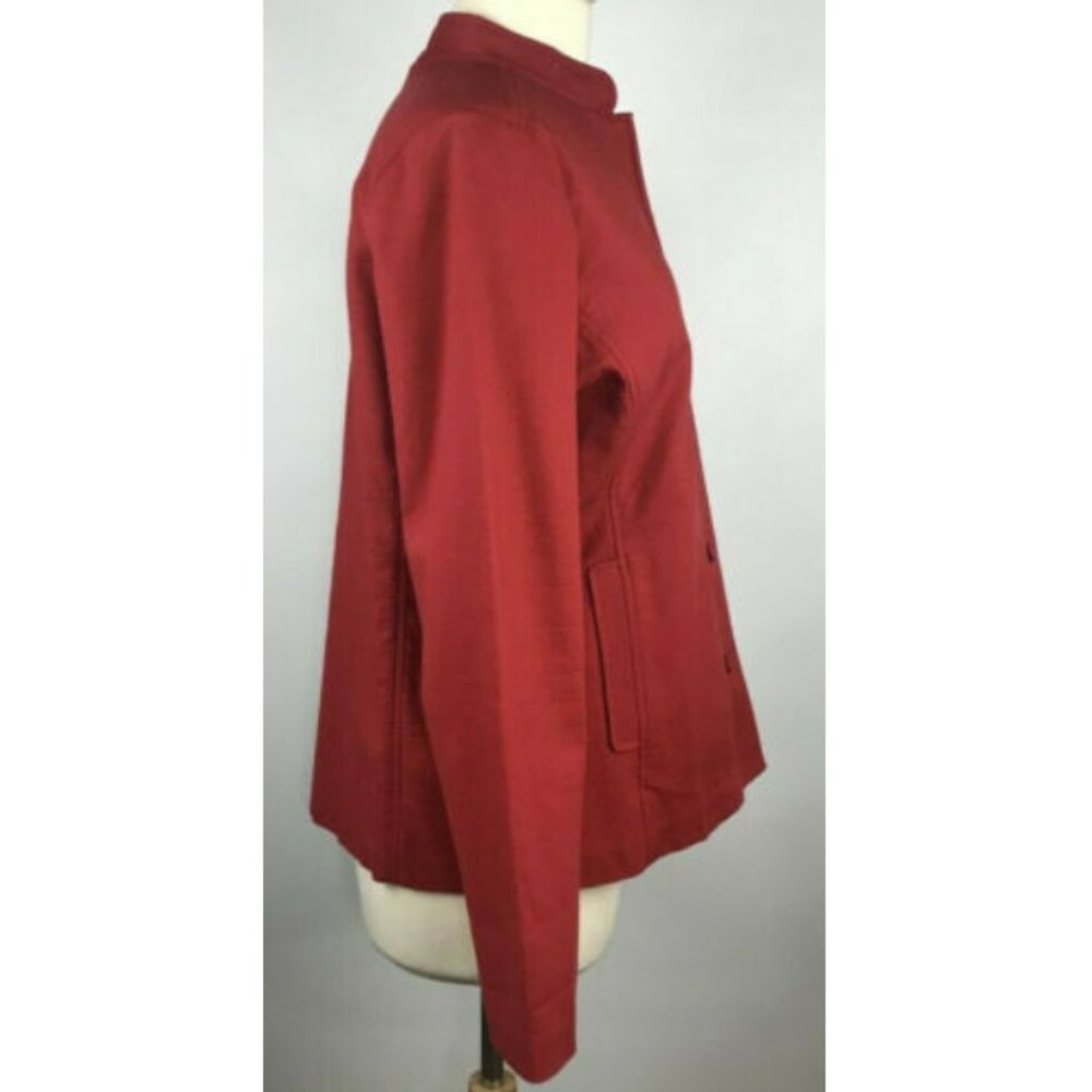 Eileen Fisher Textured Cotton Stretch Jacket Sz L - Picture 4 of 7